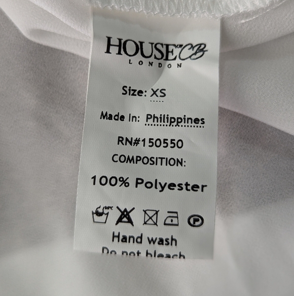 House of CB White Ruffle High Neck Sheer Blouse XS Romantic Cottagecore Top - Picture 8 of 11